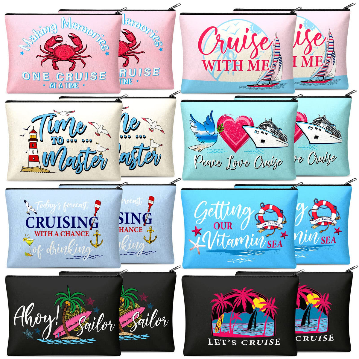 Silkfly cruise gift bags with sail designs for standout shipboard gifting