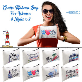 Silkfly cruise gift bags zipper pouch close-up shows durable fabric.