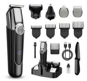 SilkGlow beard trimmer with 5-in-1 kit for versatile grooming at home