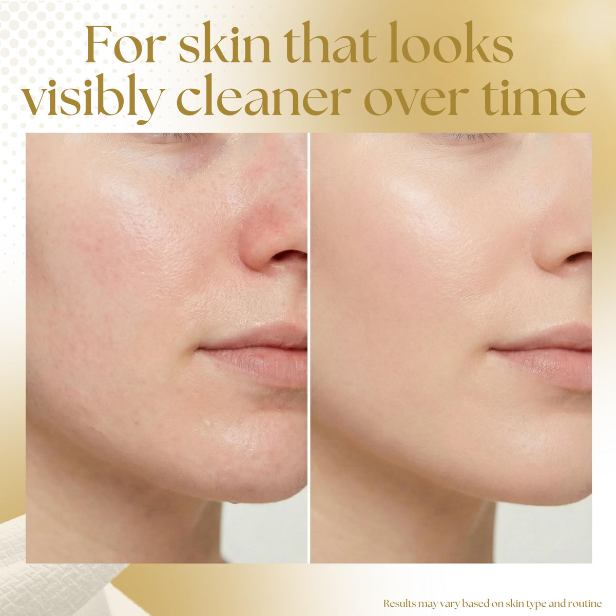 Silklean Glow & Go XL towel used for makeup removal with gentle patting.