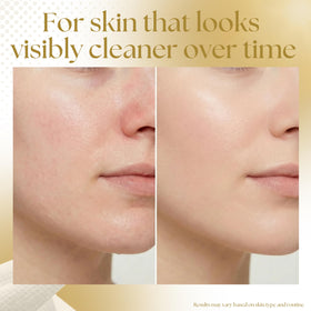 Silklean Glow & Go XL towel used for makeup removal with gentle patting.