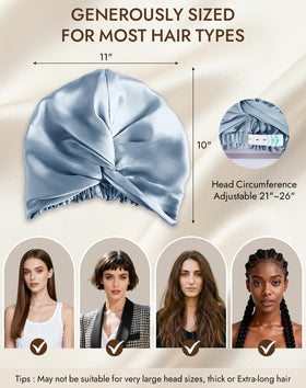 SilkSilky bonnet suited for at-home wear or outdoor use.