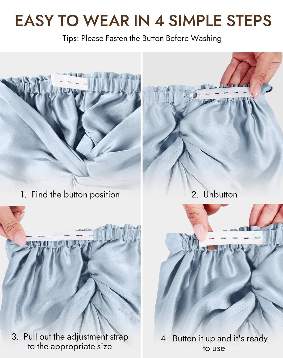 SilkSilky moisture-locking silk wrap preserves natural shine overnight.