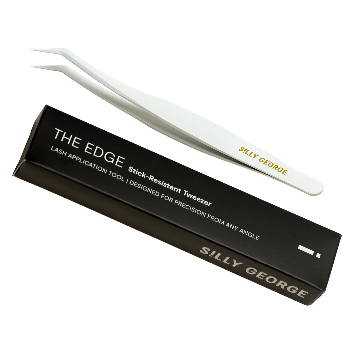Silly George Edge angled-tip tweezer for precise lash placement
