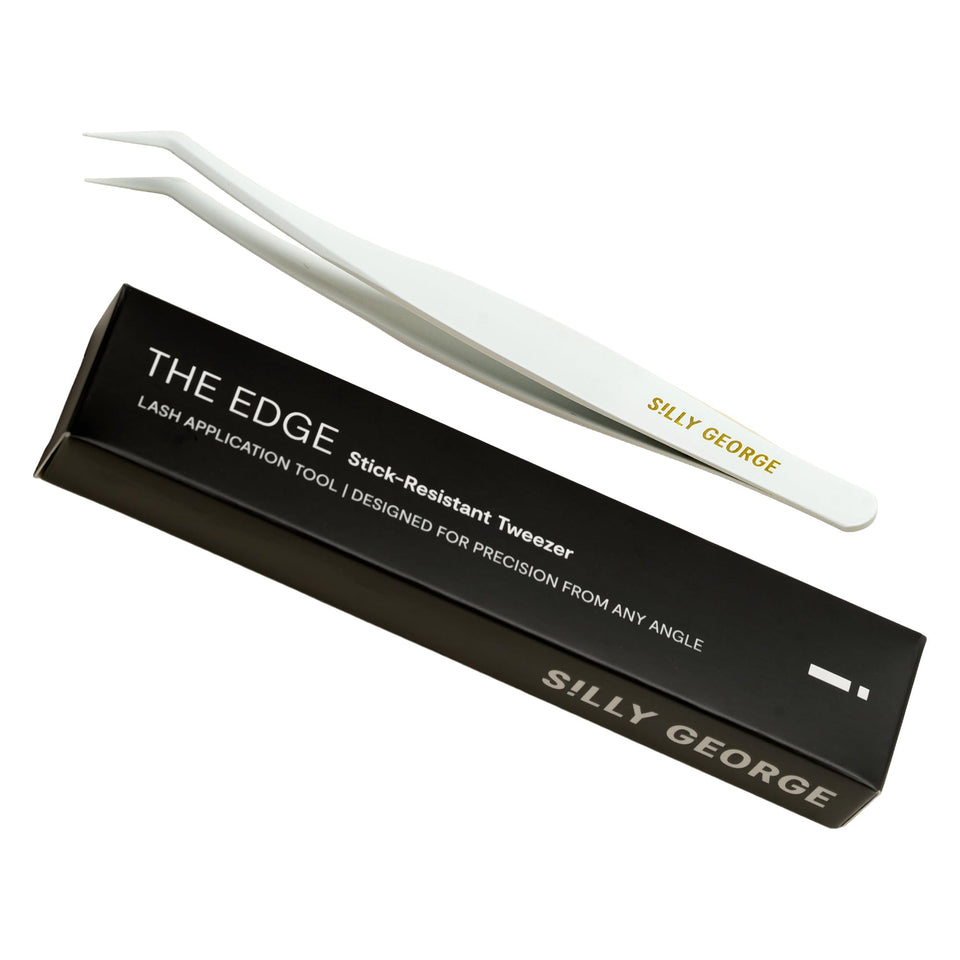 Silly George Edge angled-tip tweezer for precise lash placement