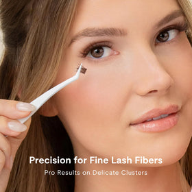 Silly George Edge includes spoolie for grooming lashes before and after