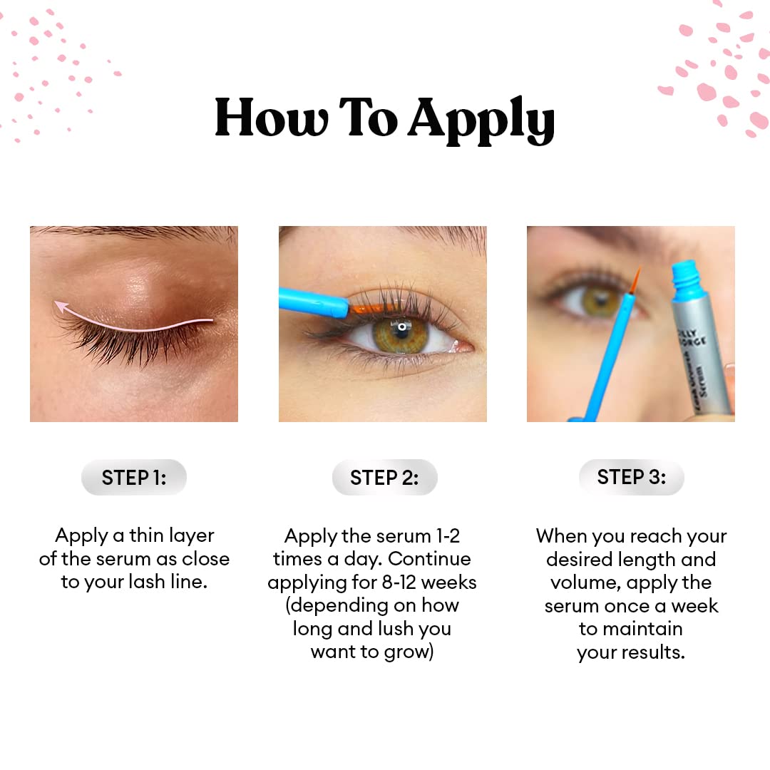 Silly George lash line application showing easy daily use.