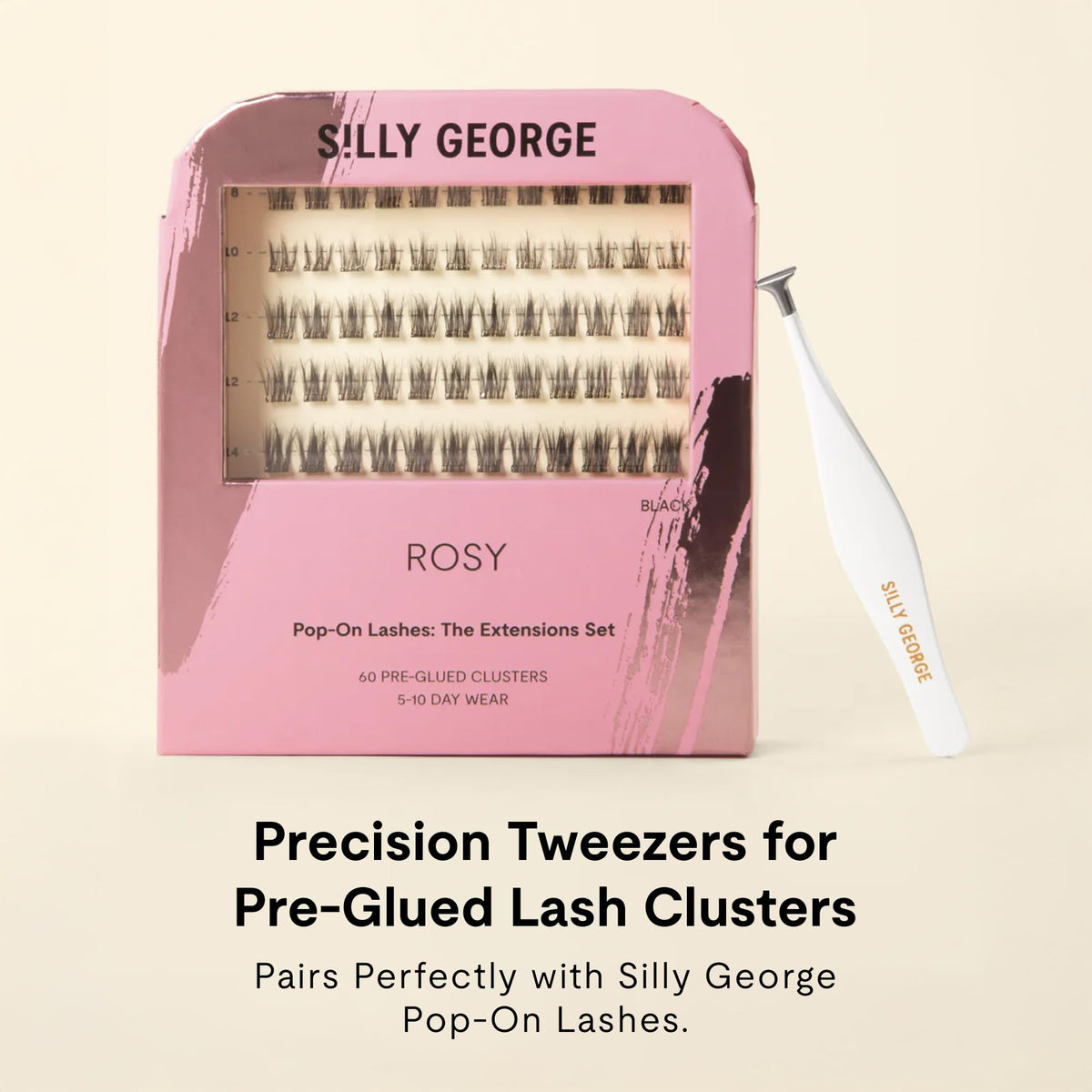Silly George Hammerhead tweezer with non-slip grip for controlled use.