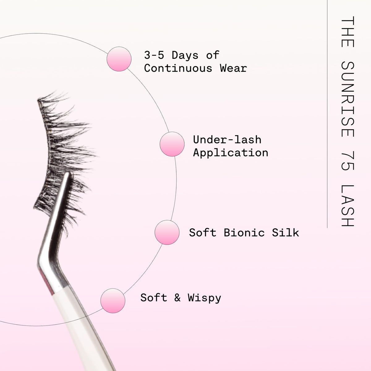 Silly George Pop-On 75 Sunrise vegan, cruelty-free luxury lashes.