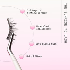 Silly George Pop-On 75 Sunrise vegan, cruelty-free luxury lashes.