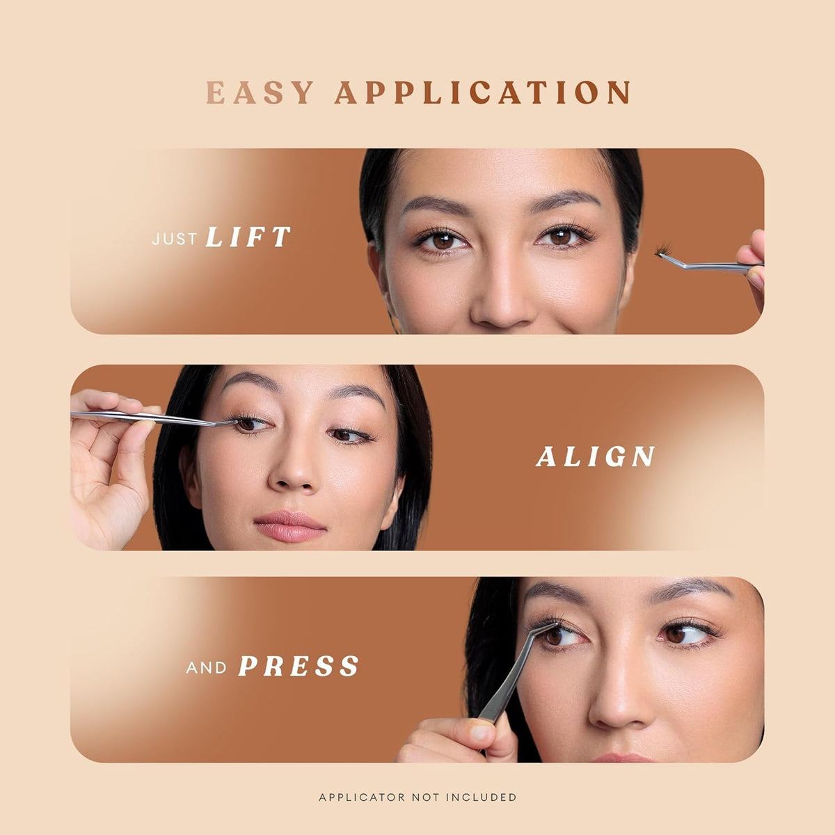 Silly George Pop-On Lashes feather-light feel blends with natural lashes.