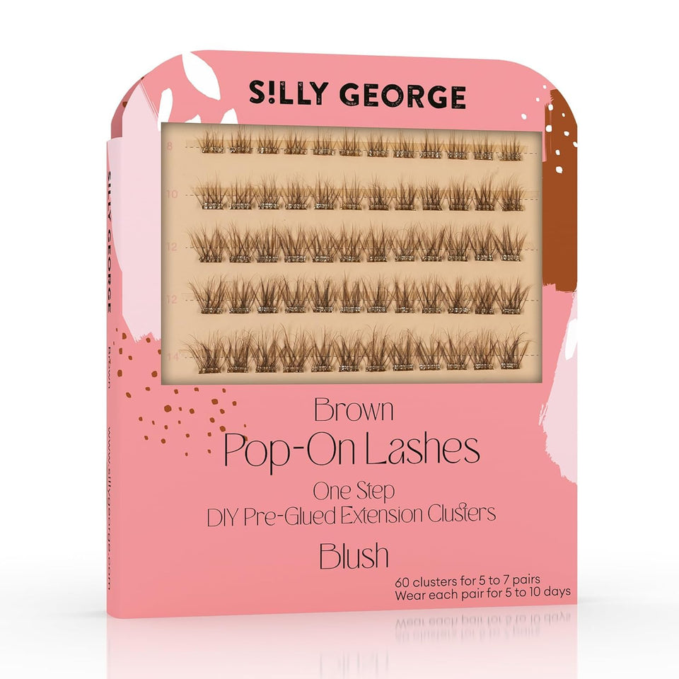 Silly George Pop-On Lashes natural look clusters pack for daily wear.