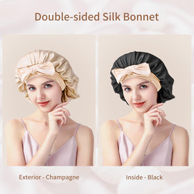 Silmana silk bonnet arrives in gift-ready packaging with authenticity card.