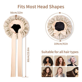 Silmana silk bonnet helps retain moisture and reduce tangles while you sleep.