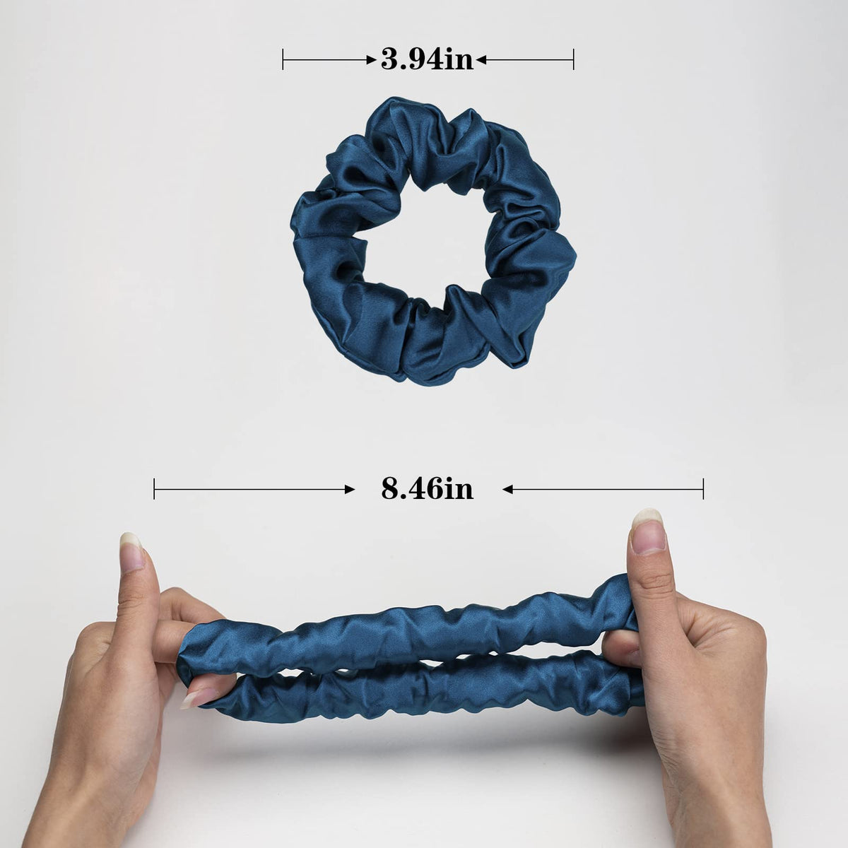 Silmer Silk Scrunchies pack of 3 colors enables versatile styling