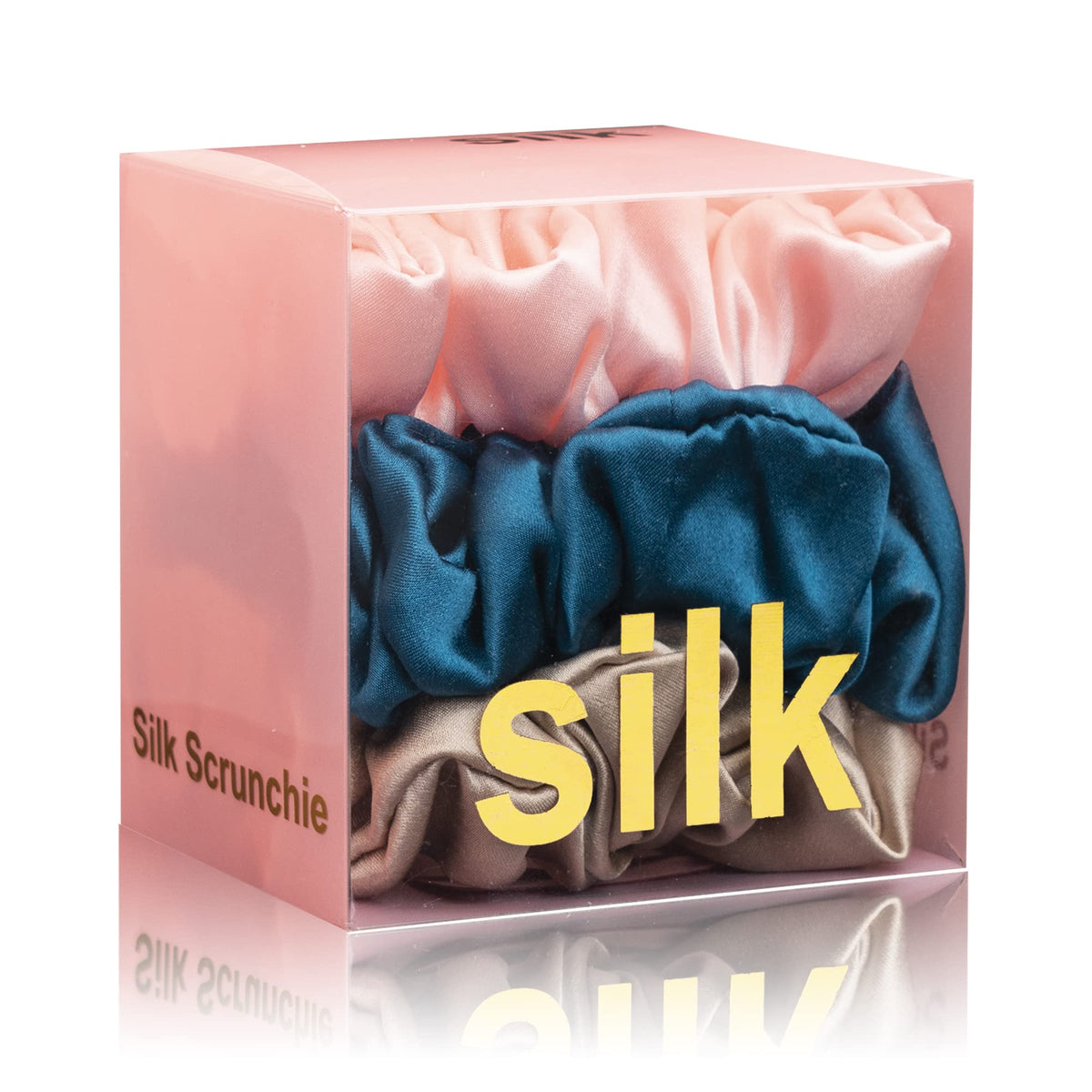 Silmer Silk Scrunchies pink ponytail for frizz control and gentle hold