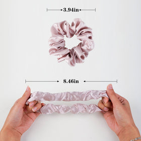 Silmer silk scrunchies securing a ponytail with a secure gentle grip