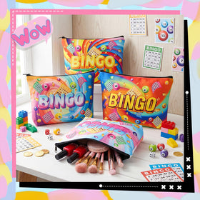 Bingo game night essentials: SilTriangle makeup bags for organizers