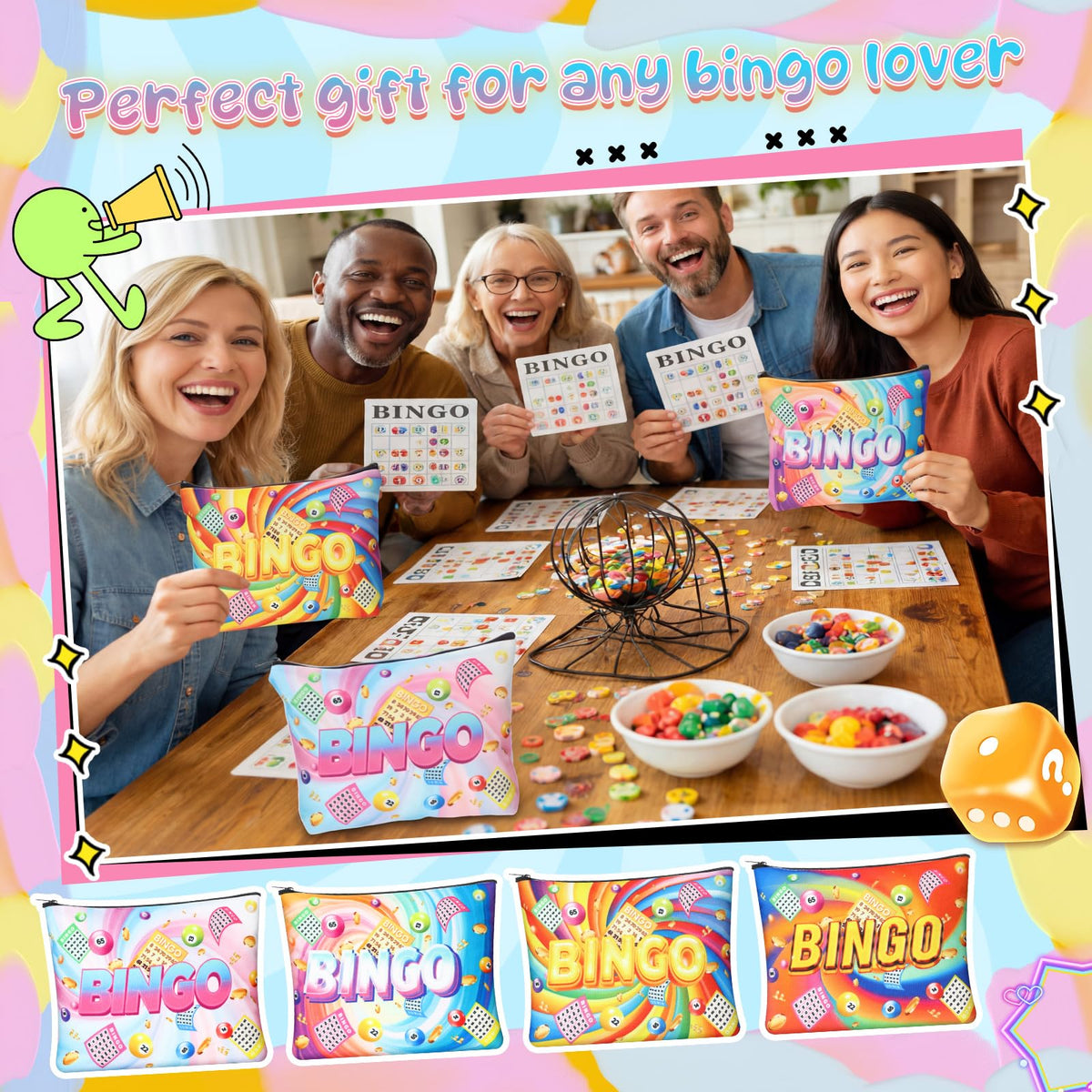 Bingo-themed bags ideal for party gifts and celebrations