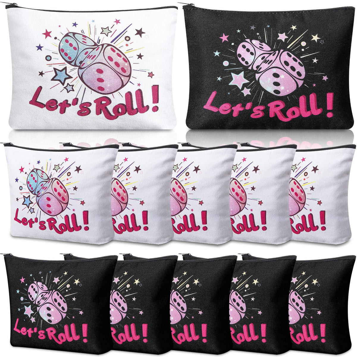 SilTriangle bunco gift bag with dice design for game night fun