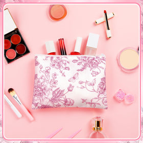 SilTriangle compact travel cosmetic bag 9x5 inches