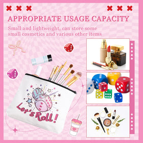 SilTriangle cotton dice pouch in white black pink for daily essentials