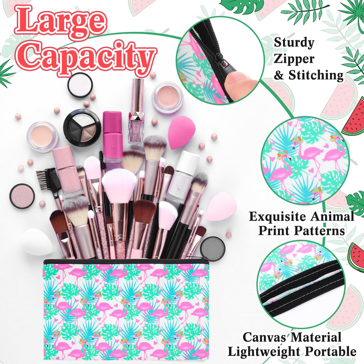 SilTriangle tropical makeup bag style 3 portable and durable