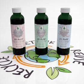 BPA-free refill bottle pictured for sustainable deodorant use.