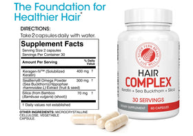 Silver Fern Hair Complex capsules for easy daily hair health.