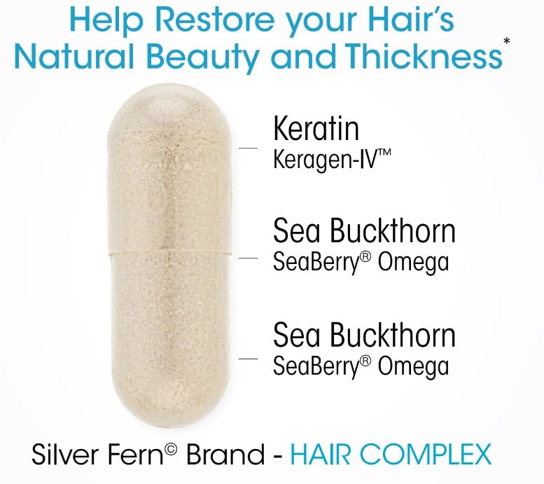 Silver Fern Hair Complex sea buckthorn ingredient supports scalp nourishment.