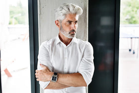 Silver Fox Style and Shine on bleached hair adds gloss for vibrant tones