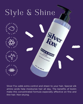 Silver Fox Style and Shine on blond hair defines texture and definition