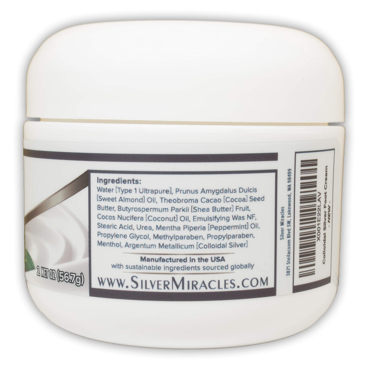 Silver Miracles Peppermint Foot Cream being applied for cooling relief