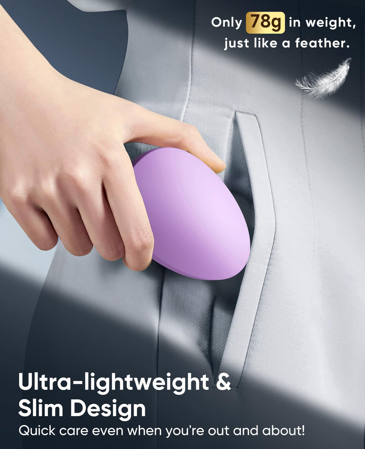 SILVLF Crystal Hair Eraser shown in a compact travel case for on-the-go use.