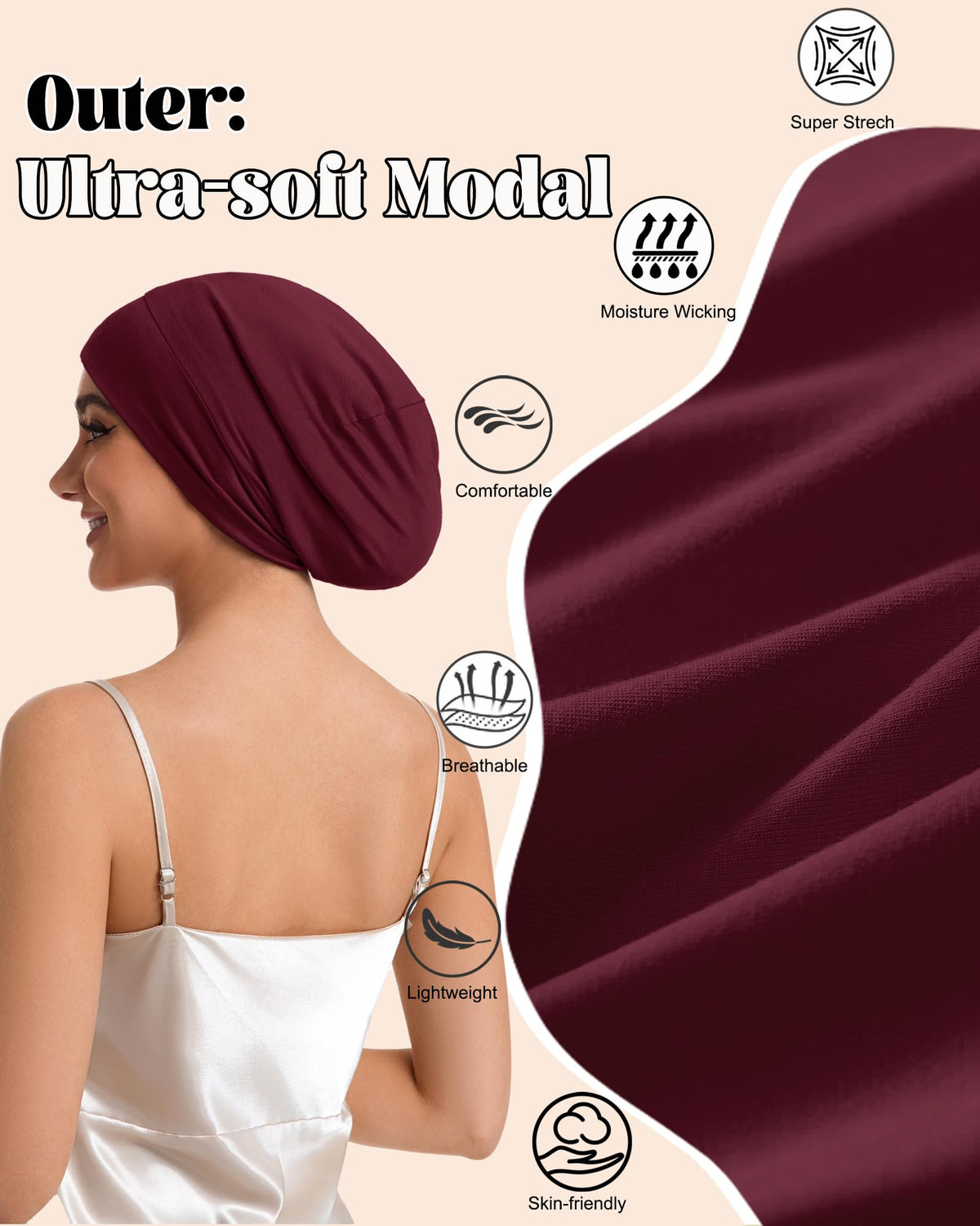 Simapu real silk liner 6A-grade helps lock in moisture and shine.