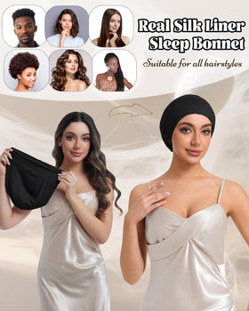 Simapu silk bonnet ready for nightly use during spa, sleep, or travel.