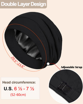 Simapu silk-lined sleep cap features 6A-grade silk lining to reduce friction