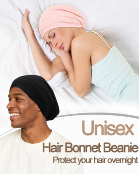 Simapu silk-lined sleep cap worn at night for comfortable sleep