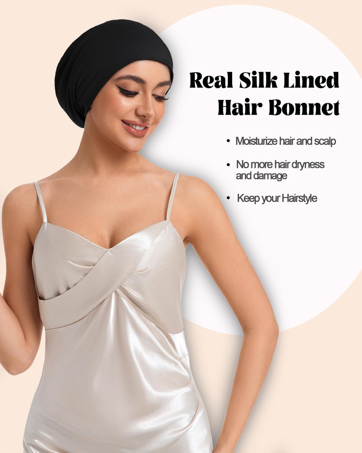 Simapu silk-lined sleep cap packaging in elegant gift box