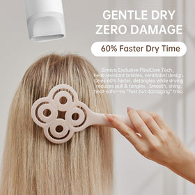 Simetra Detangler Brush ergonomic design supports comfortable daily styling