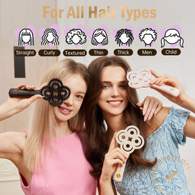 Simetra Detangler Brush scalp massage feature enhances circulation