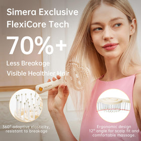 SIMETRA paddle brush design for quick salon-like volume at home.