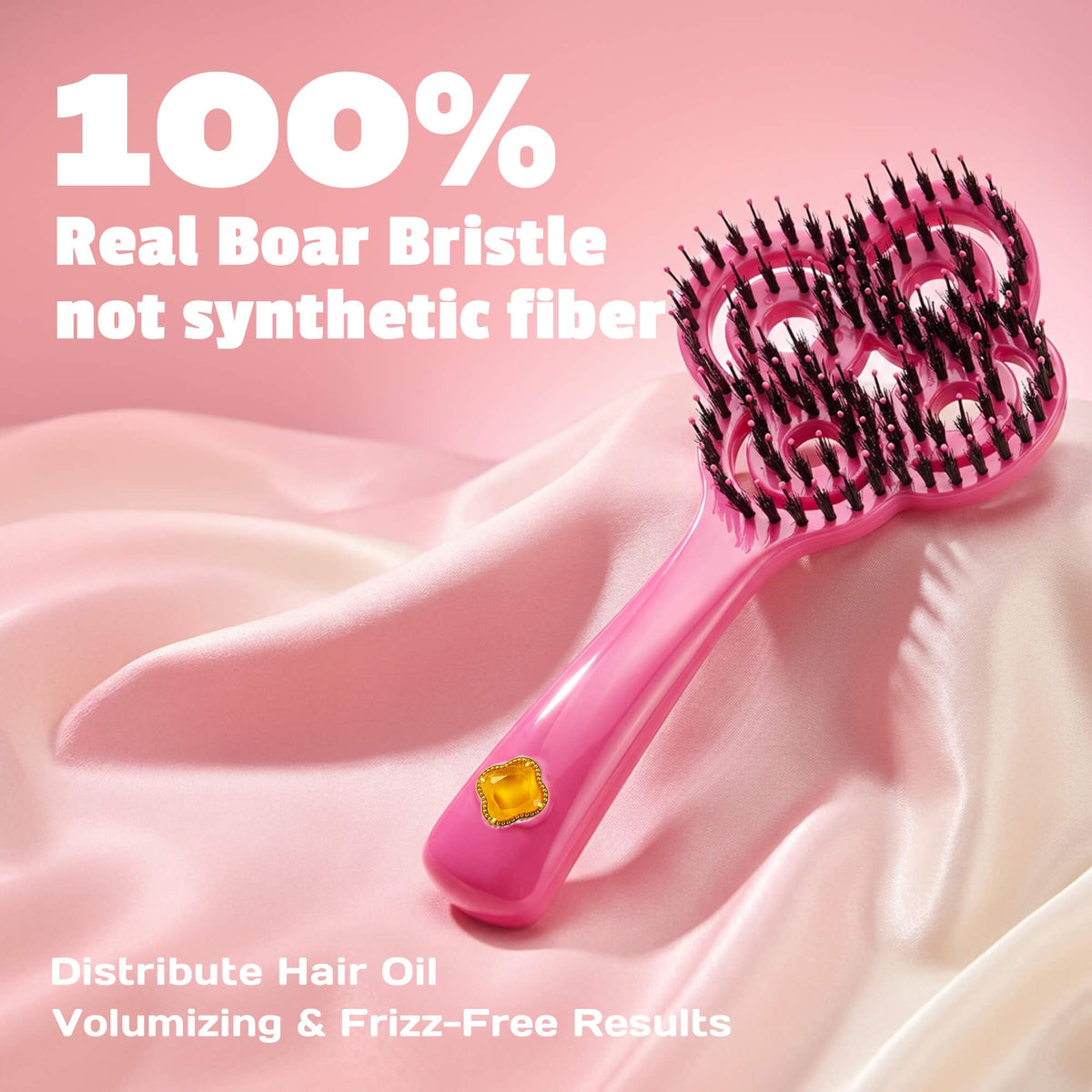 SIMETRA Lucky Hair Brush boar bristles detail smooths cuticles and distributes oils