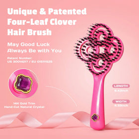 SIMETRA Lucky Hair Brush travel-case compatible design keeps care on the go.