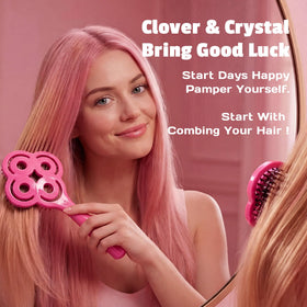 SIMETRA Lucky Hair Brush used on wet hair for easier detangling