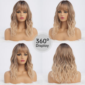 Simkaylee synthetic wig with lightweight, easy-care fibers