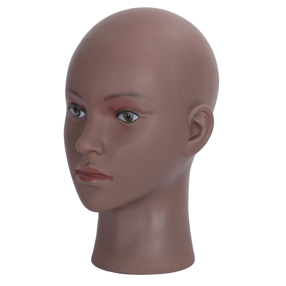 Simnient smooth-surface head for easy wig removal without damage when handling hats.