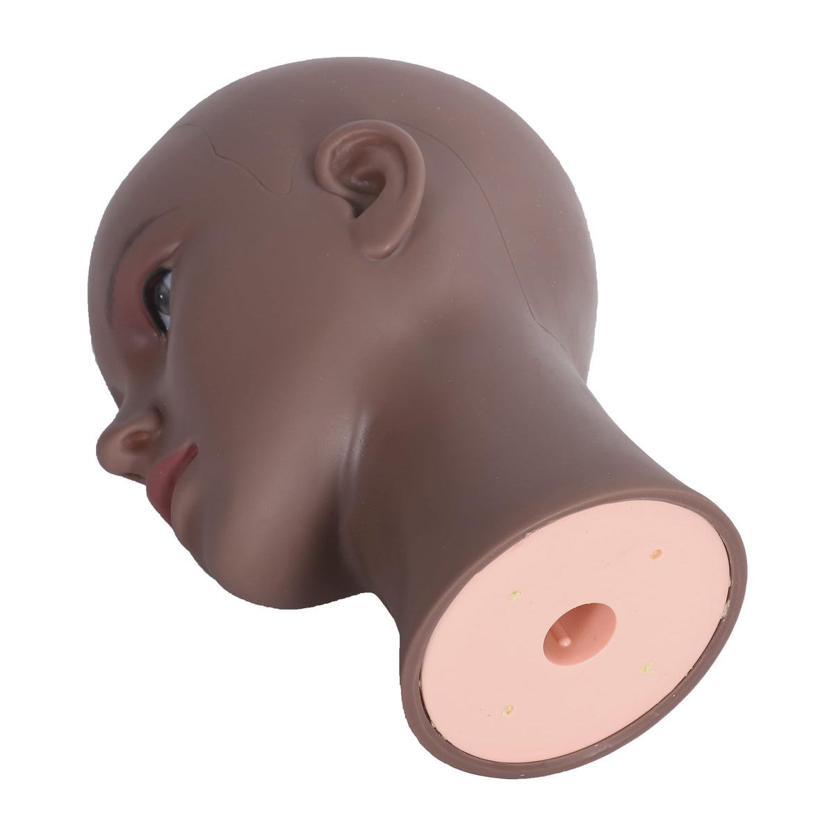 Simnient standard-size head form fits most wigs and accessories.