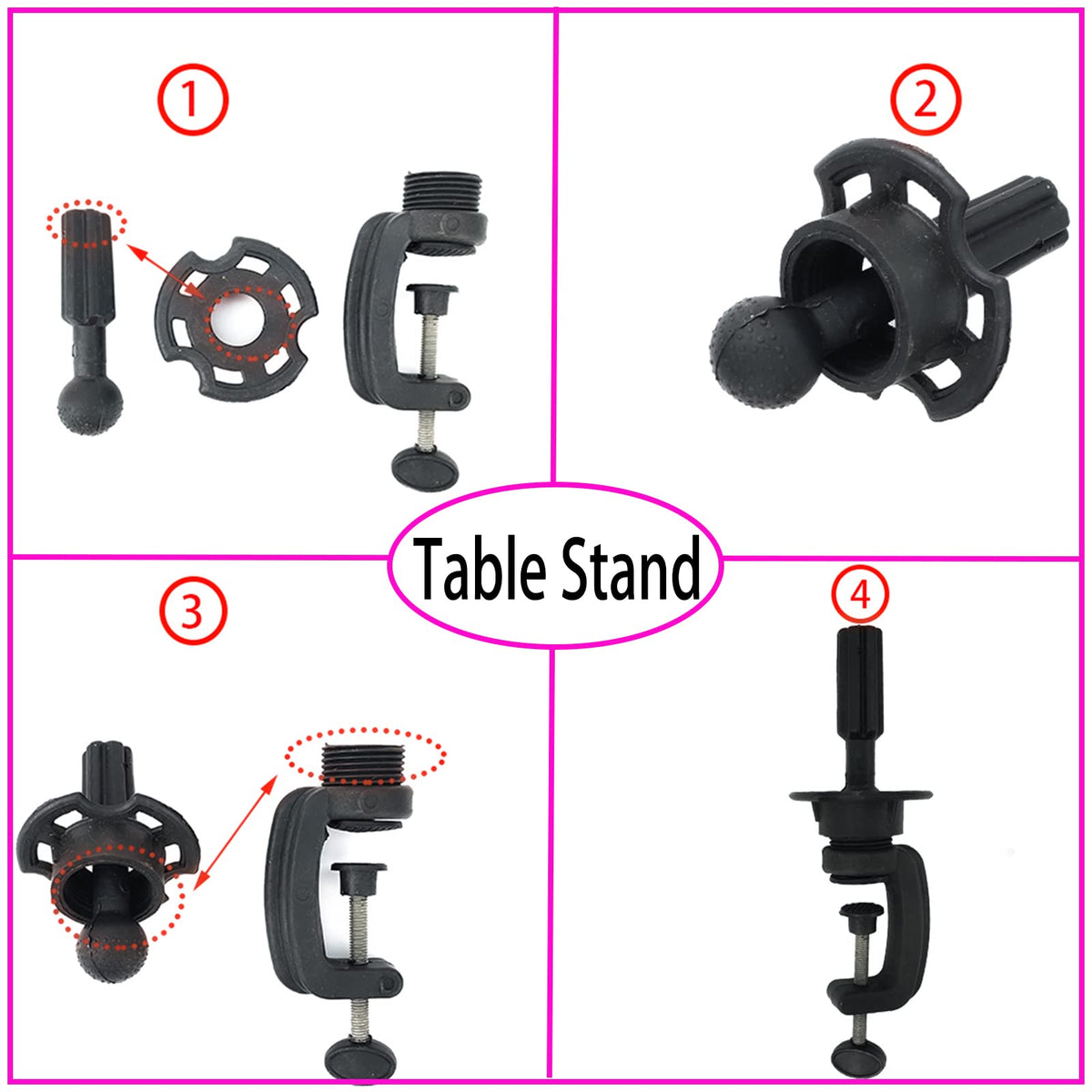 Simnient included table clamp stand ensures steady, hands-free sessions.