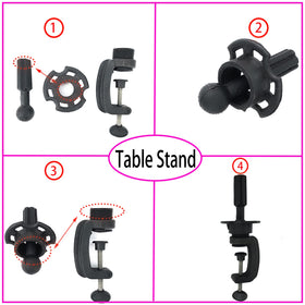 Simnient included table clamp stand ensures steady, hands-free sessions.
